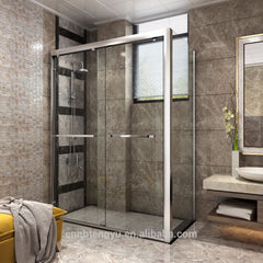 6-10mm 12mm High quality shower room door price/ tempered sliding glass shower door on China WDMA