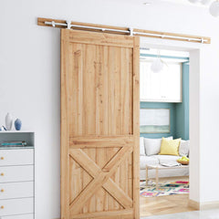 6.6ft Heavy Duty Sliding Barn Door Hardware Kit Simple and Easy to Install on China WDMA