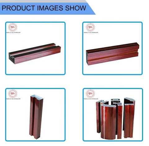 6063 T5 Wood finished sliding window Extruded aluminium profile section frame /angle frame on China WDMA