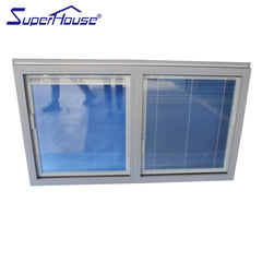 6063-T5 aluminium frame glass windows with blinds in for house on China WDMA