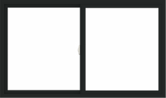 WDMA 60x36 (59.5 x 35.5 inch) Vinyl uPVC Black Slide Window without Grids Interior