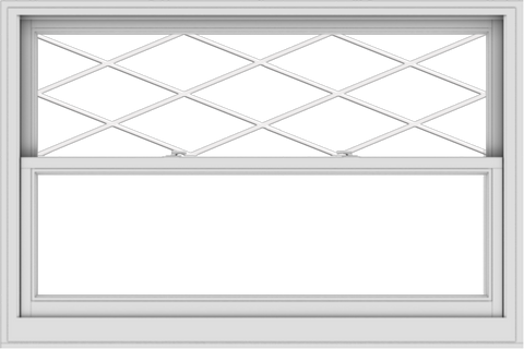 WDMA 60x40 (59.5 x 39.5 inch)  Aluminum Single Double Hung Window with Diamond Grids