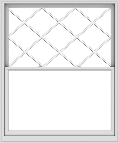 WDMA 60x72 (59.5 x 71.5 inch)  Aluminum Single Double Hung Window with Diamond Grids