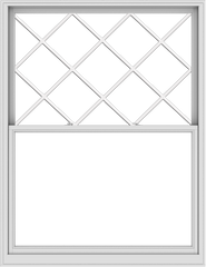 WDMA 60x78 (59.5 x 77.5 inch)  Aluminum Single Double Hung Window with Diamond Grids