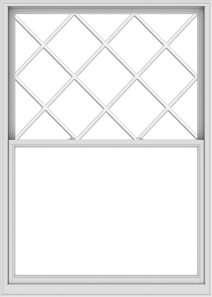 WDMA 60x84 (59.5 x 83.5 inch)  Aluminum Single Double Hung Window with Diamond Grids