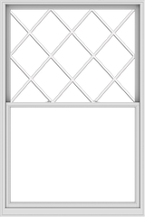 WDMA 60x90 (59.5 x 89.5 inch)  Aluminum Single Double Hung Window with Diamond Grids