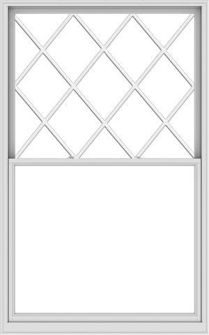 WDMA 60x96 (59.5 x 95.5 inch)  Aluminum Single Double Hung Window with Diamond Grids