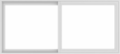 WDMA 66x30 (65.5 x 29.5 inch) Vinyl uPVC White Slide Window without Grids Interior