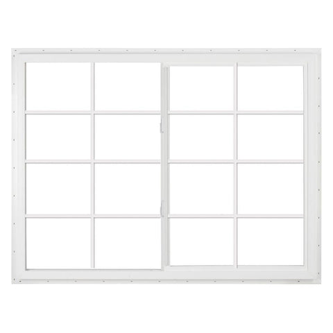 72x48 White Color Vinyl Pvc Sliding Window