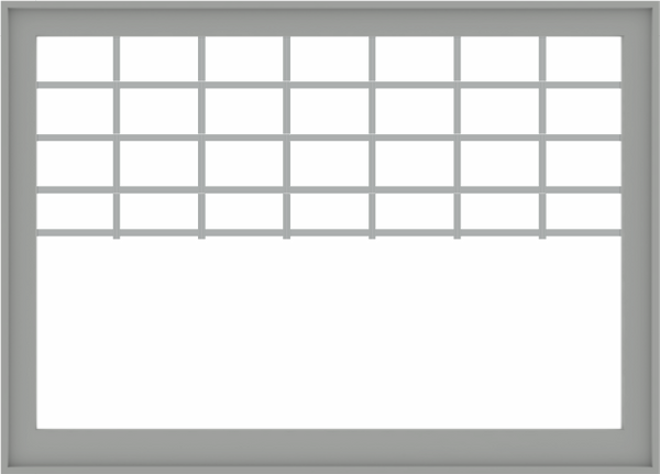 WDMA 72x52 (71.5 x 51.5 inch) Gray Aluminum Picture Window
