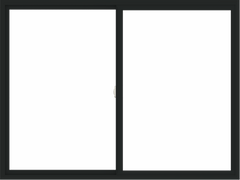 WDMA 72x54 (71.5 x 53.5 inch) Vinyl uPVC Black Slide Window without Grids Interior