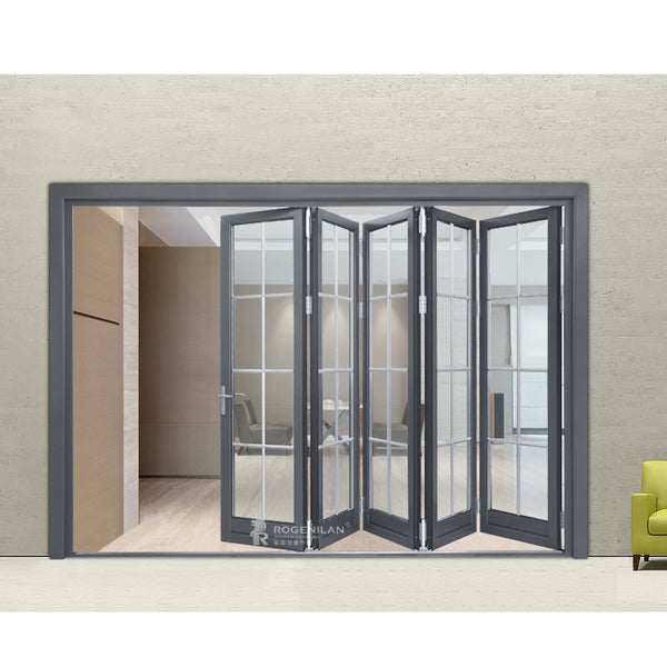 75# China Factory Australian standards insulated folding door/retractable folding aluminium doors prices/bi fold door on China WDMA