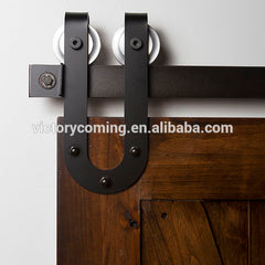 8FT SLIDING BARN DOOR HARDWARE BLACK on China WDMA