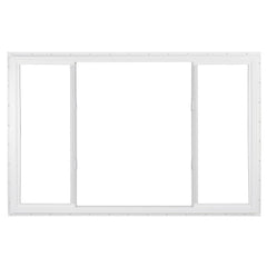 96x48 White Color Vinyl  Pvc Sliding Windows