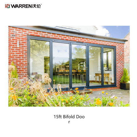 15ft Bifold Door Interior Folding Glass Door for Balcony