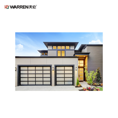 Warren 4x6 Black Frosted Glass Garage Door With Side Window for Sale