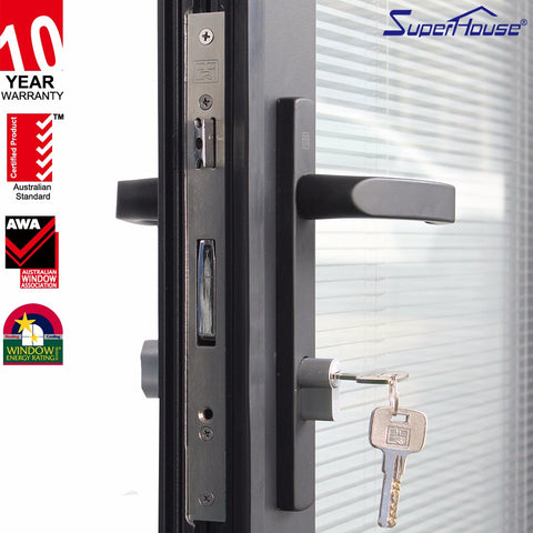 AAMA standard exterior aluminum folding glass door with flush sill design on China WDMA