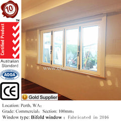 AS2047&AWA&WERS Commercial grade double glazed windows australia standard aluminium bifold doors on China WDMA