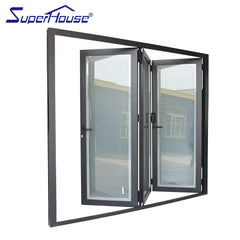 AS2047/CSA/AAMA standard exterior double glass aluminum bi-fold door/aluiminium patio door on China WDMA