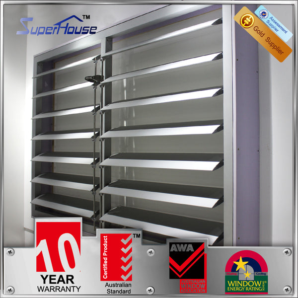 AS2047 NFRC standard luxury jalousie aluminium louvre blade window shutters on China WDMA