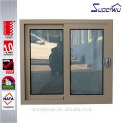 AS2047 window glass price low-E glass Aluminium double sash sliding windows for balcony on China WDMA