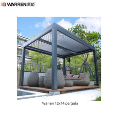 12x14 pergola with roof louvered patio aluminum waterproof