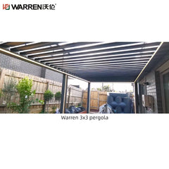 3x3 aluminum pergola with outdoor louvered roof waterproof