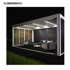 Warren 8x10 outdoor pergola with aluminium waterproof louver roof