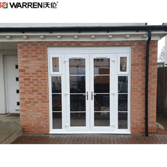 Warren 6 Panel Exterior Door White Front Door With Glass Metal French Doors Aluminum Glass