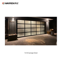 Warren 7x18 Double Garage Door With Windows Automatic Roll Up Door