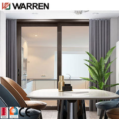 Design aluminum double tempered glass french door sliding door system