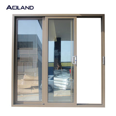 Aluminium 3 panel sliding door with bi fold screen on China WDMA