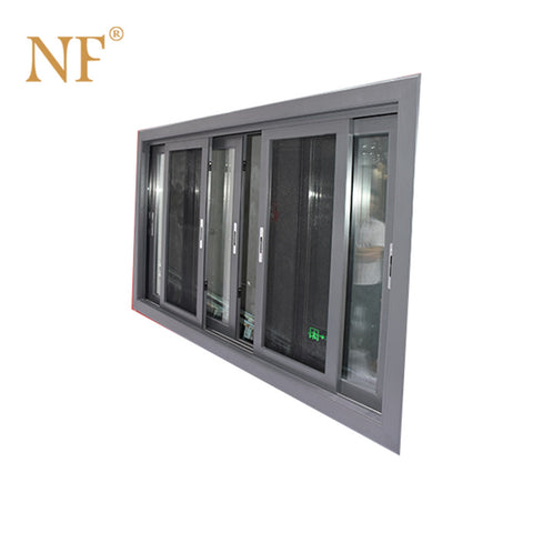 Aluminium Extrusion Building Material Horizontal Sliding Windows with Anti-Theft Mosquito Net on China WDMA