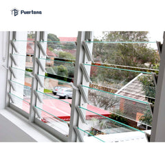 Aluminium Fixed Panel Glass Jalousie Single Pane Metal Window Louver Shutter In The Philippines Price on China WDMA