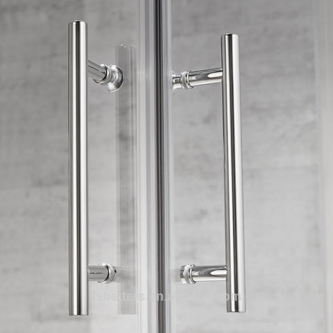 Aluminium Frame Simple tempered glass Hotel Cheap Double Sliding Door Shower Door on China WDMA