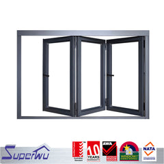 Aluminium alloy AU & NZ standard impact resistant reflective glass cheap price bifold windows on China WDMA