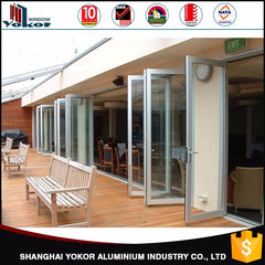 Aluminium bifold low-e double glazed panel doors prices easy to install on China WDMA