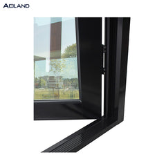 Aluminium black french door exterior shopfronts design inward open for commercial building on China WDMA