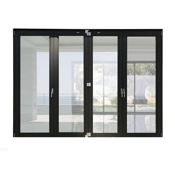 Aluminium commercial hurricane resistant sliding bi folding glass doors China factory price on China WDMA