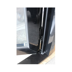 Aluminium commercial system double hinge french glass door on China WDMA