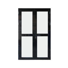 Aluminium commercial system double hinge french glass door on China WDMA