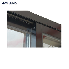 Aluminium frame commercial glazed sliding door with security mesh for exterior area on China WDMA on China WDMA