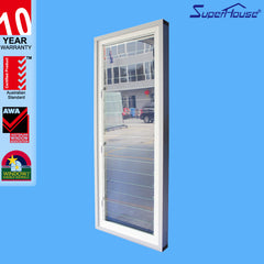 Aluminium frame tempered singled glass louver window on China WDMA