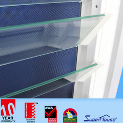 Aluminium frame tempered singled glass louver window on China WDMA