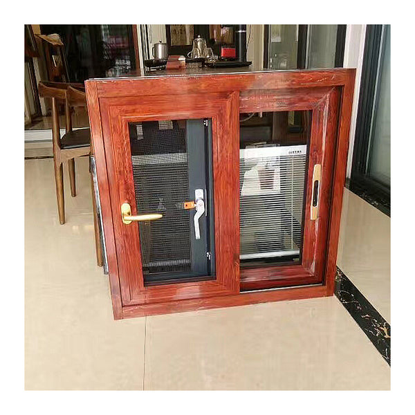 Aluminium glass casement windows based on anti-scratch italian skin feel wood grain color india villa windows on China WDMA