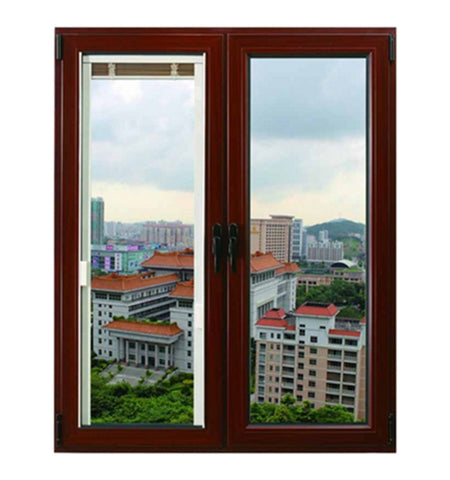 Aluminium glass windows insulated glass window casement windows with built in blinds on China WDMA