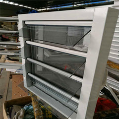 Aluminium jalousie window glass price with tempered grey glass and mosquoto net to Sint Maarten on China WDMA