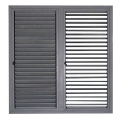 Aluminium louver blade shutter window/louver window with exhaust fan on China WDMA