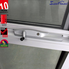 Aluminium sliding door tempered double glass with awning windows on China WDMA