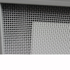 Aluminium tempered glass sliding window with stainless steel mesh on China WDMA